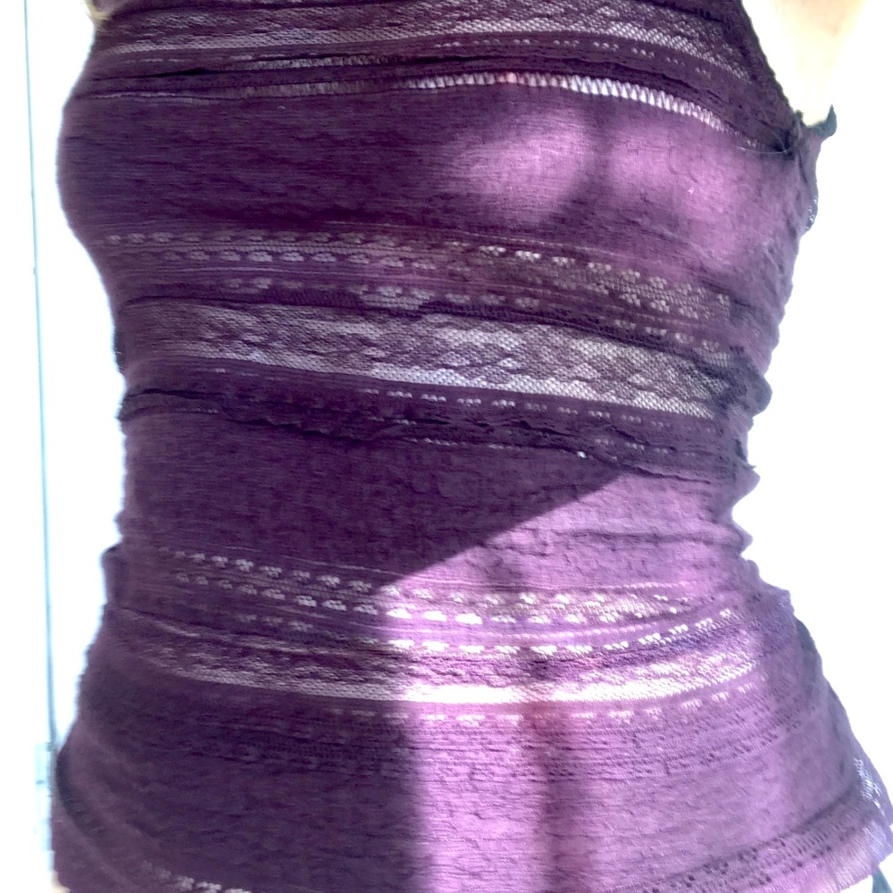 Dark purple lace cami lingerie
